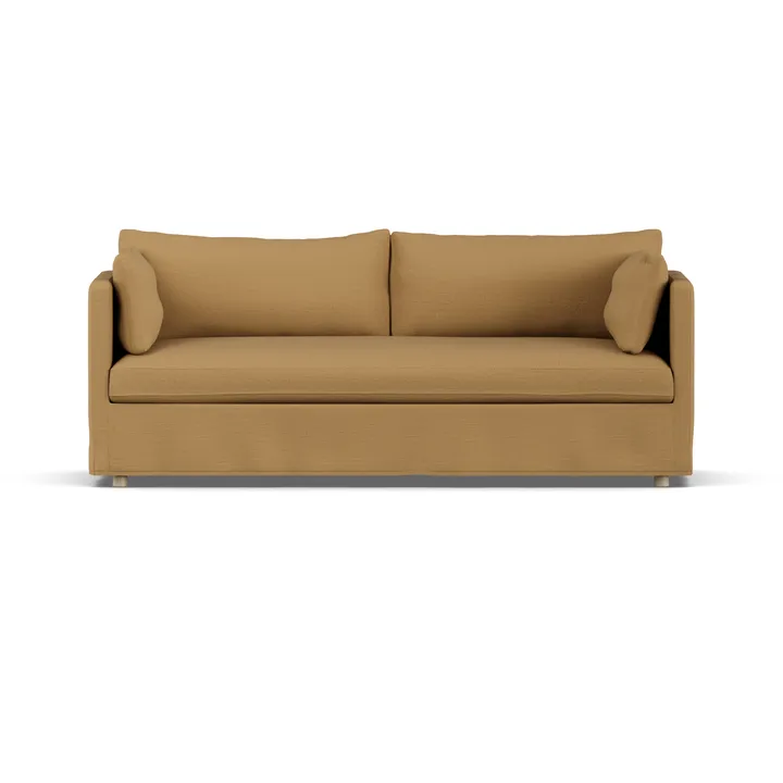 Linnevik sofa - Same Ochre 6676-white-oiled oak, 3-seater, with skirt - 1898