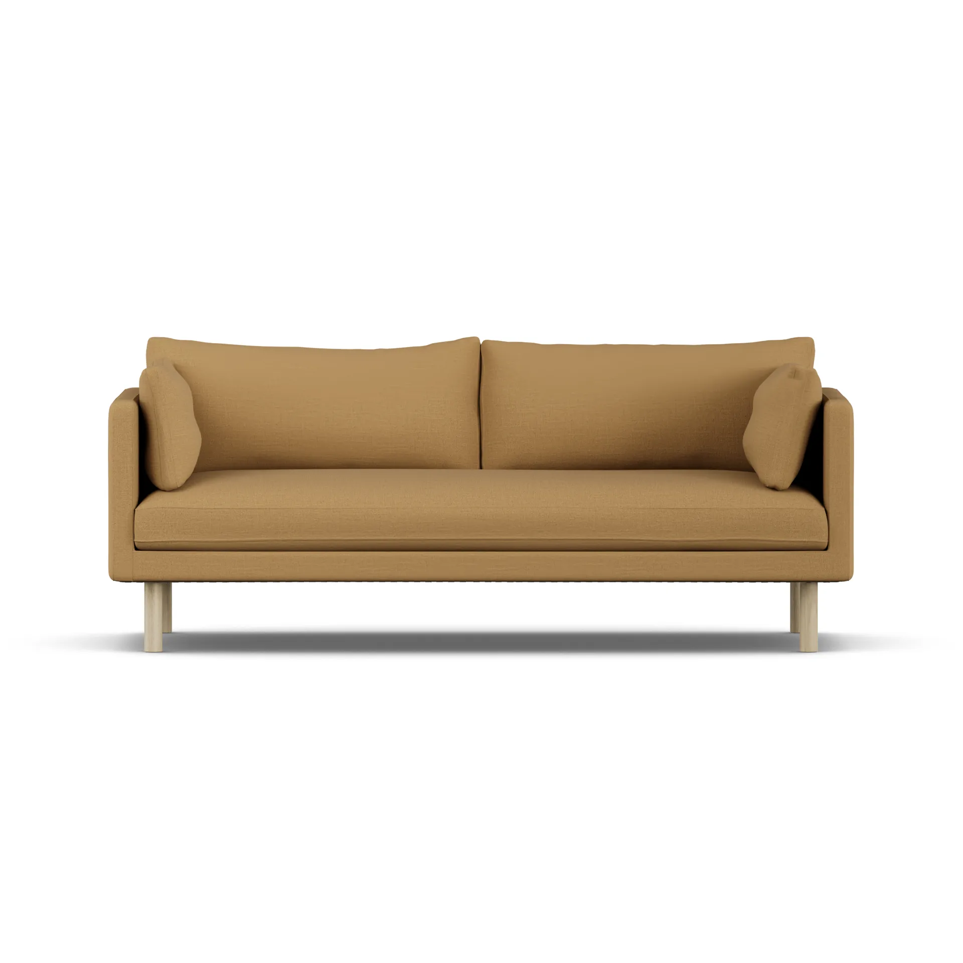 Linnevik sofa, Same Ochre 6676-white-oiled oak, 3-seater, without skirt 1898