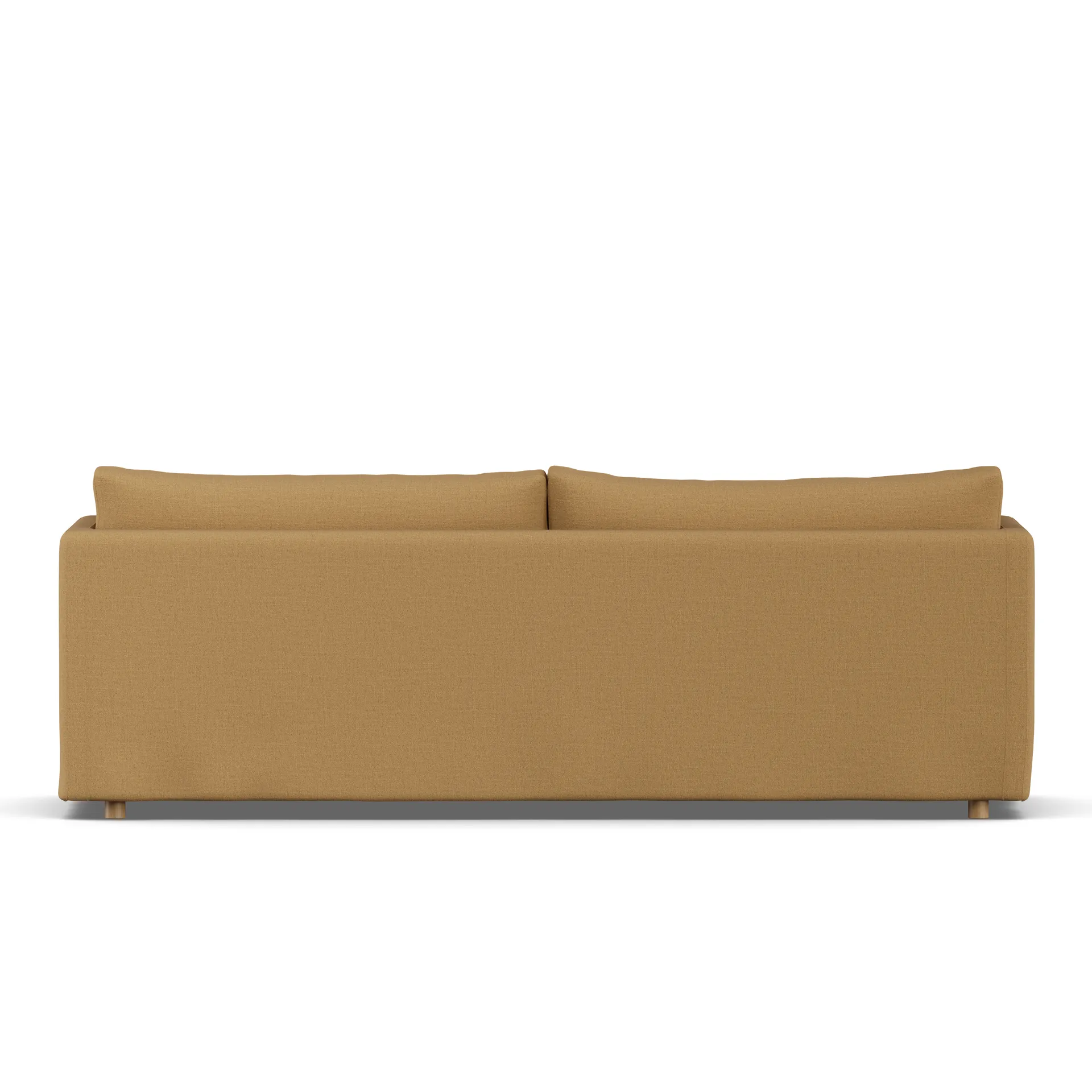 Linnevik sofa, Same Ochre 6676-white-oiled oak, 4-seater, with skirt 1898