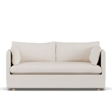 Linnevik sofa - Same Off White 6671-white-oiled oak, 2-seater, with skirt - 1898
