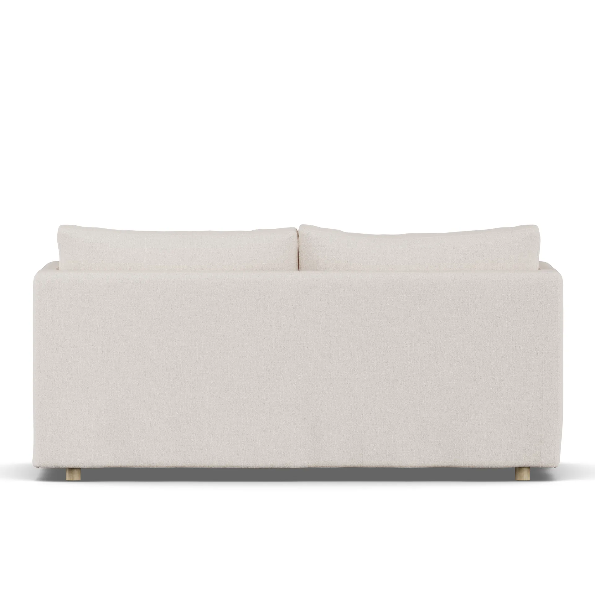 Linnevik sofa, Same Off White 6671-white-oiled oak, 2-seater, with skirt 1898