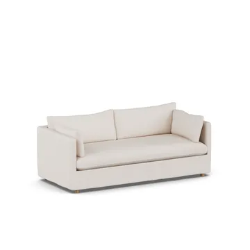 Linnevik sofa - Same Off White 6671-white-oiled oak, 3-seater, with skirt - 1898