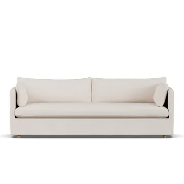 Linnevik sofa - Same Off White 6671-white-oiled oak, 4-seater, with skirt - 1898