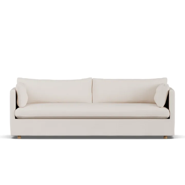Linnevik sofa - Same Off White 6671-white-oiled oak, 4-seater, with skirt - 1898