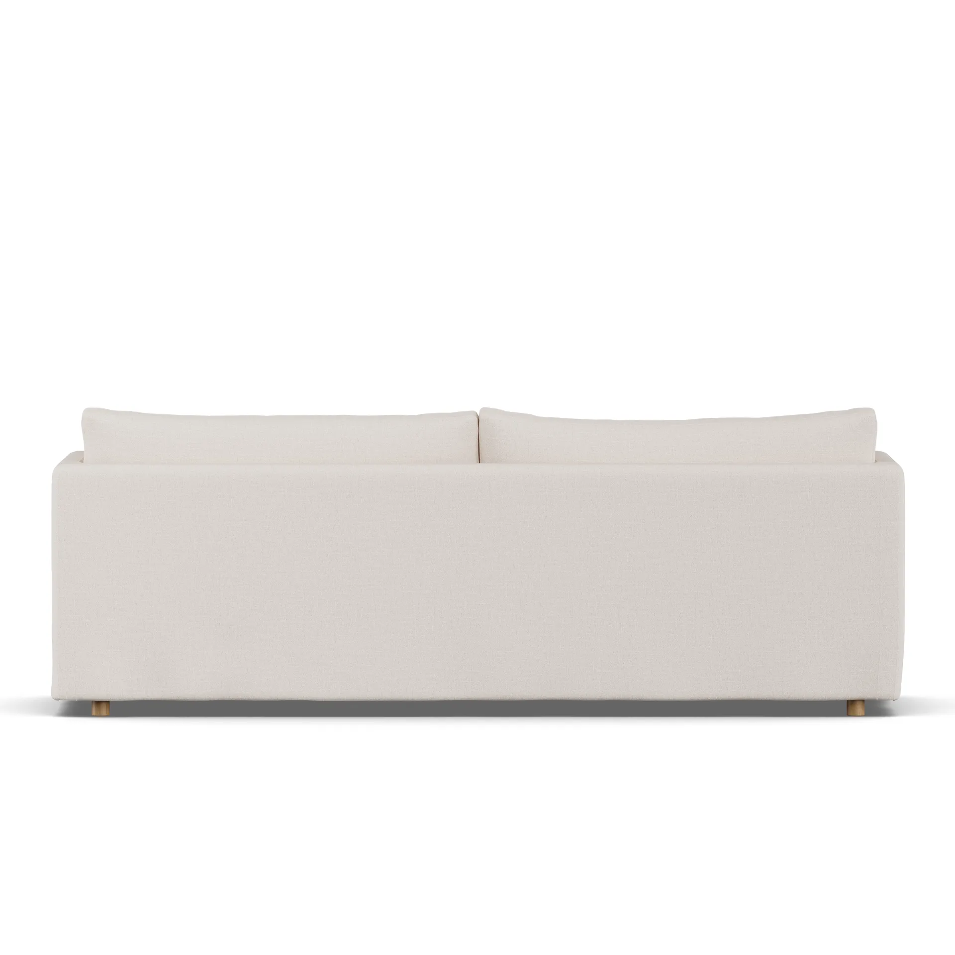 Linnevik sofa, Same Off White 6671-white-oiled oak, 4-seater, with skirt 1898