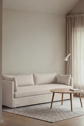 Linnevik sofa - Same Off White 6671-white-oiled oak, 4-seater, with skirt - 1898