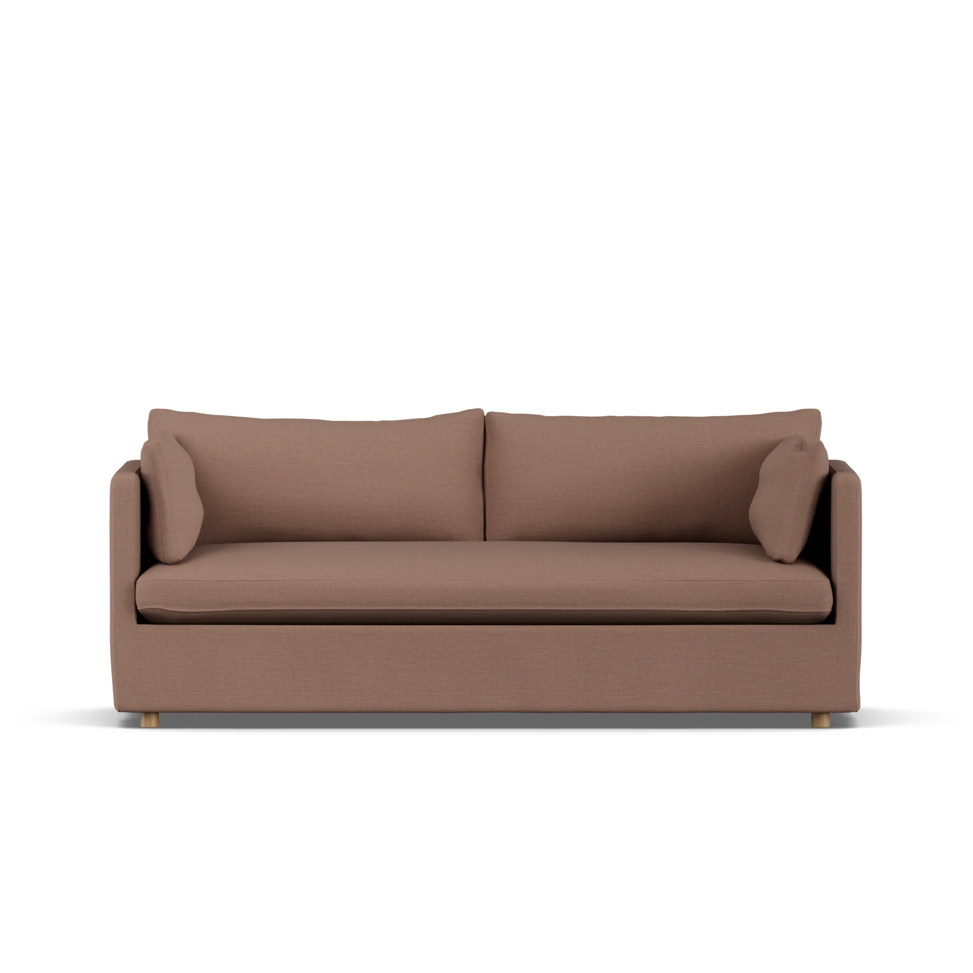 Linnevik sofa, Same Rust 6675-white-oiled oak, 3-seater, with skirt 1898