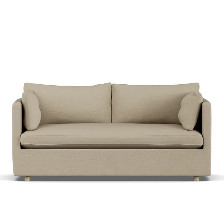 Linnevik sofa - Same Sand 6672-white-oiled oak, 2-seater, with skirt - 1898
