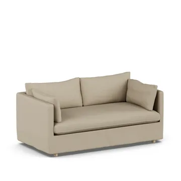 Linnevik sofa - Same Sand 6672-white-oiled oak, 2-seater, with skirt - 1898