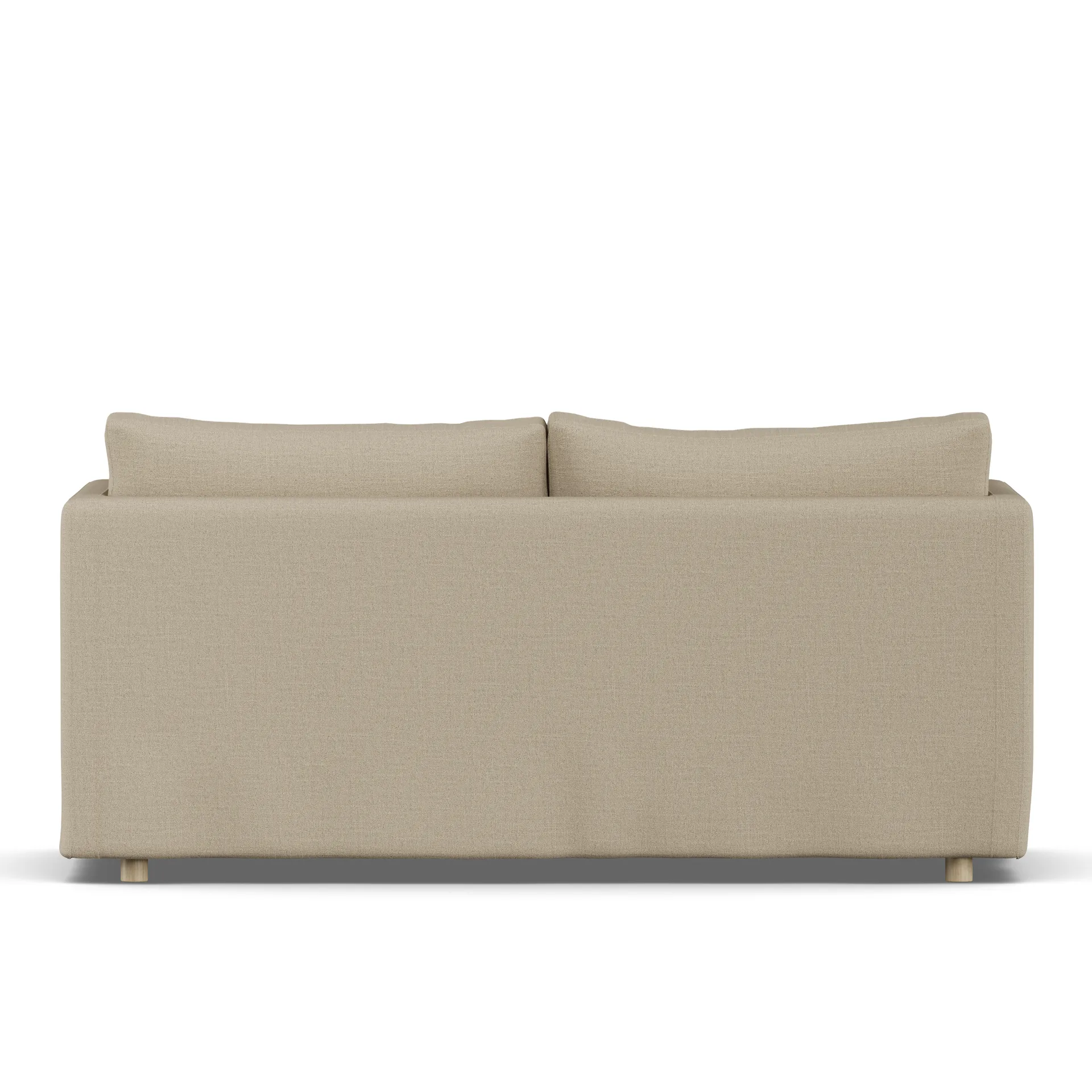 Linnevik sofa, Same Sand 6672-white-oiled oak, 2-seater, with skirt 1898