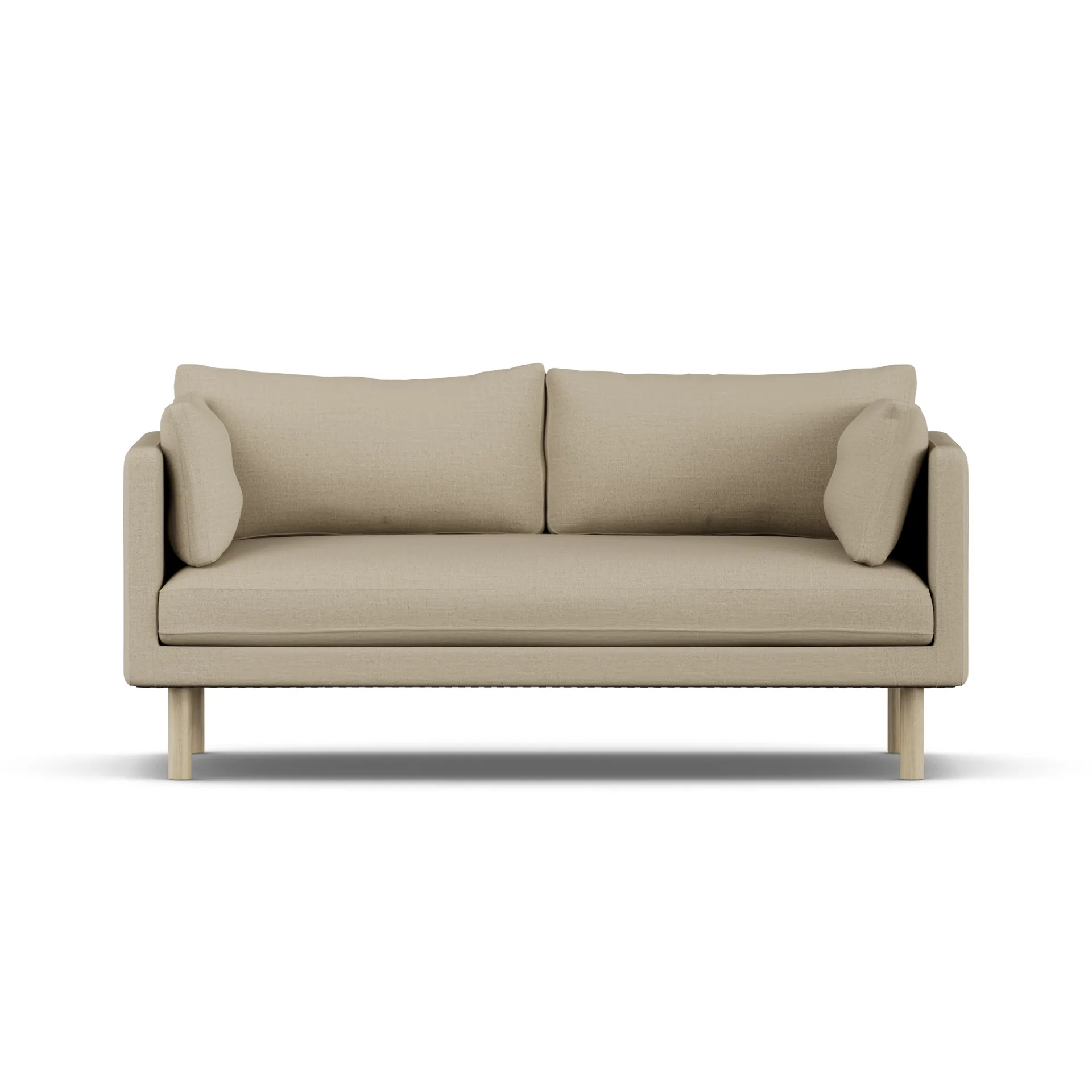 Linnevik sofa, Same Sand 6672-white-oiled oak, 2-seater, without skirt 1898