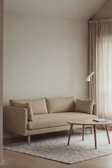 Linnevik sofa - Same Sand 6672-white-oiled oak, 2-seater, without skirt - 1898