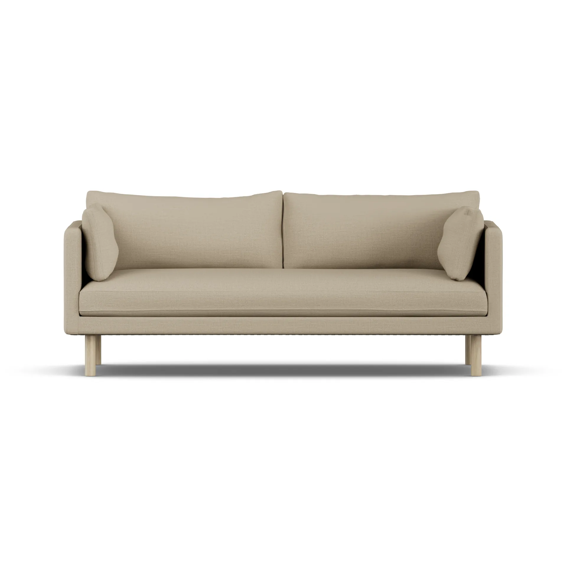 Linnevik sofa, Same Sand 6672-white-oiled oak, 3-seater, without skirt 1898