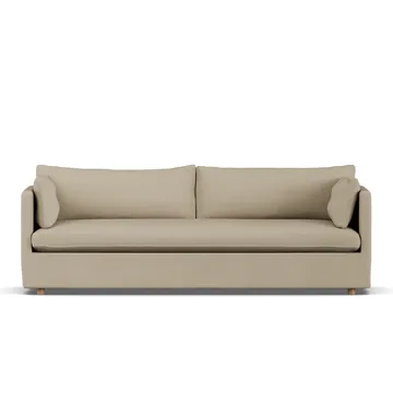 Linnevik sofa - Same Sand 6672-white-oiled oak, 4-seater, with skirt - 1898