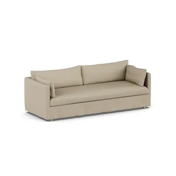 Linnevik sofa - Same Sand 6672-white-oiled oak, 4-seater, with skirt - 1898