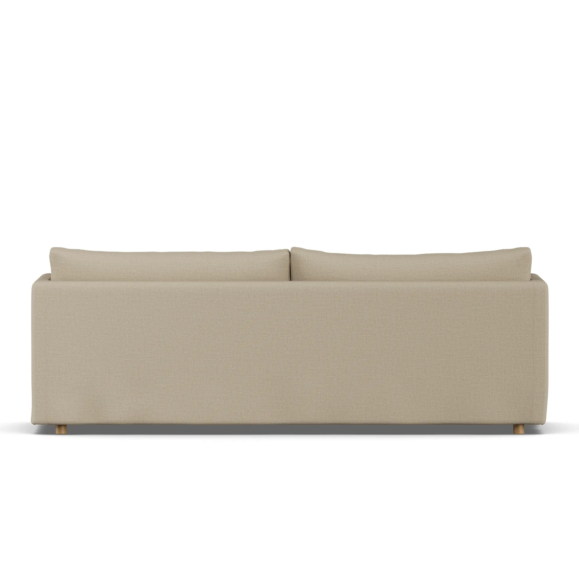 Linnevik sofa, Same Sand 6672-white-oiled oak, 4-seater, with skirt 1898