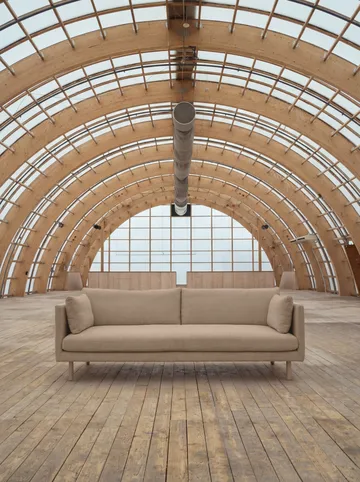Linnevik sofa - Same Sand 6672-white-oiled oak, 4-seater, without skirt - 1898
