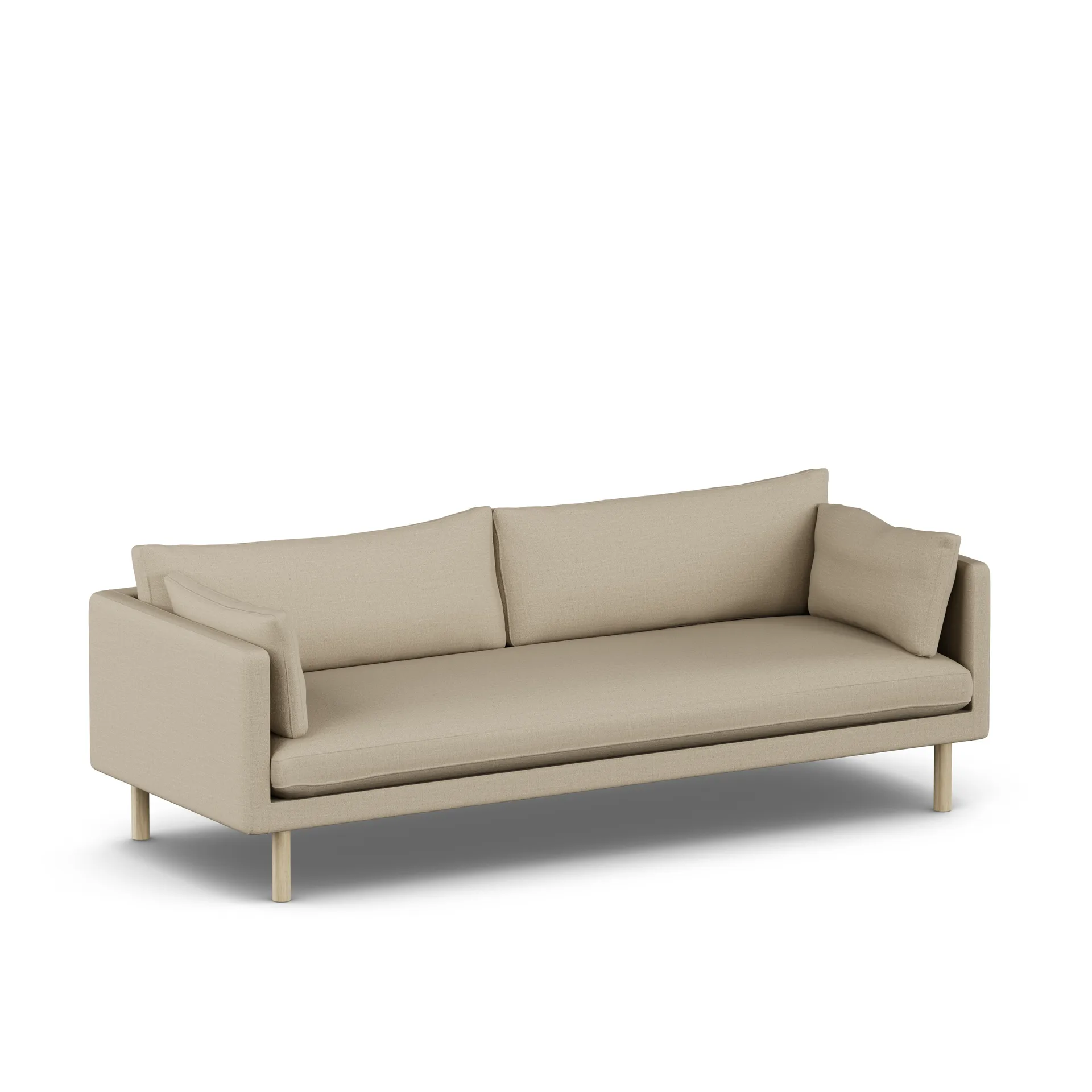 Linnevik sofa, Same Sand 6672-white-oiled oak, 4-seater 1898