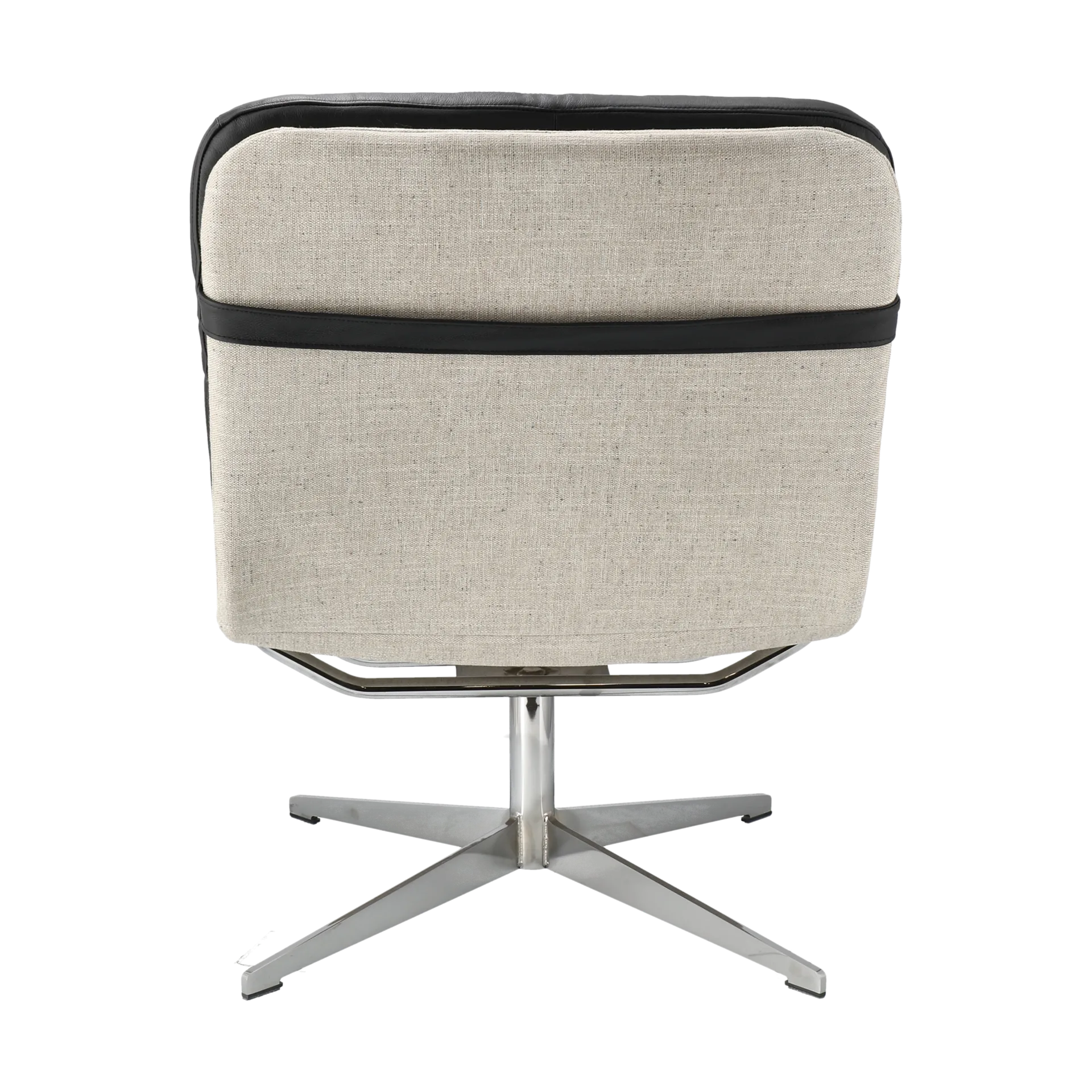 Loholm armchair with swivel function, Bern 0341-black leather-white oiled oak 1898