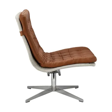 Loholm armchair with swivel function - Cognac leather-Bern Beige 0341 - 1898