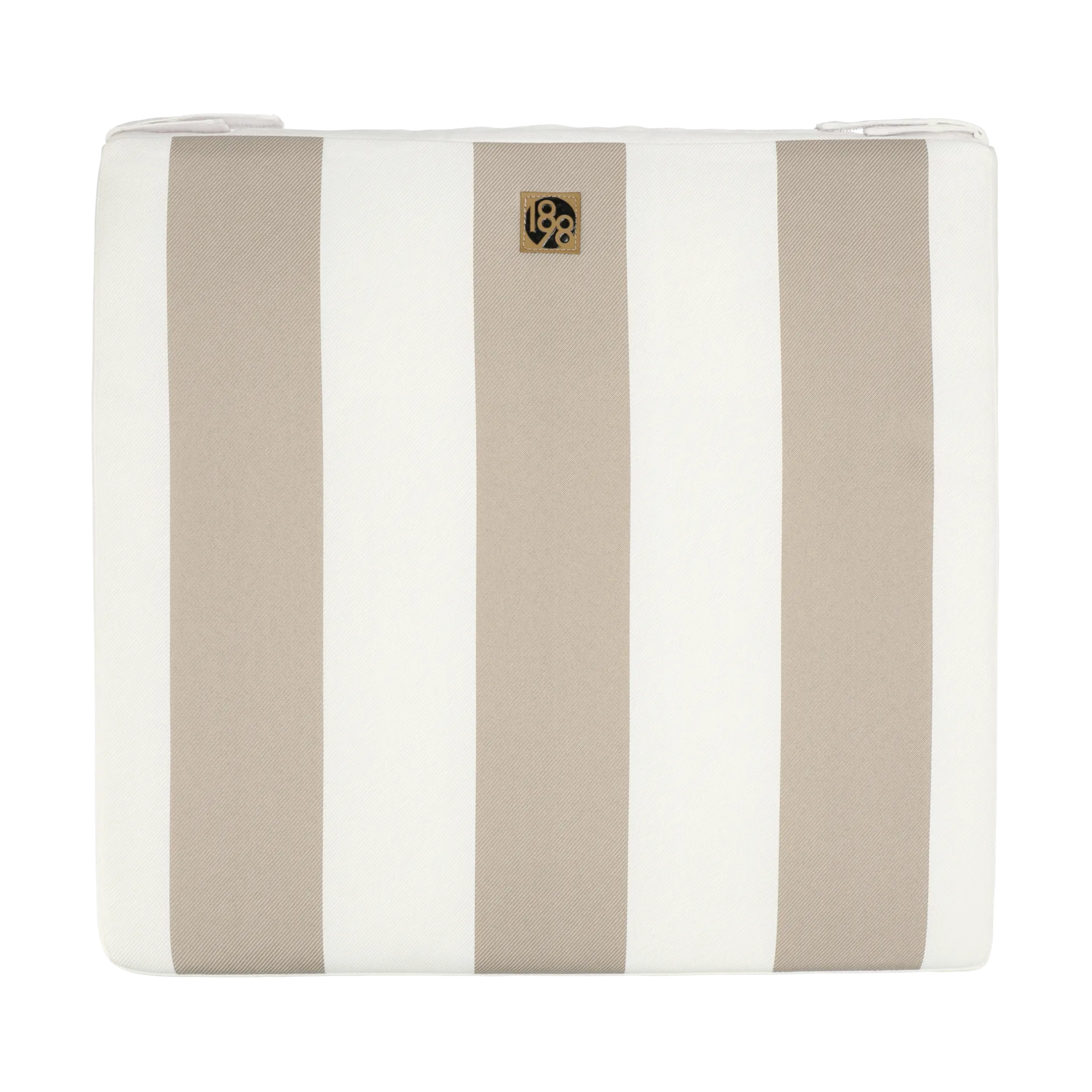 Lunda seat pad 42x45 cm, Taupe striped 1898