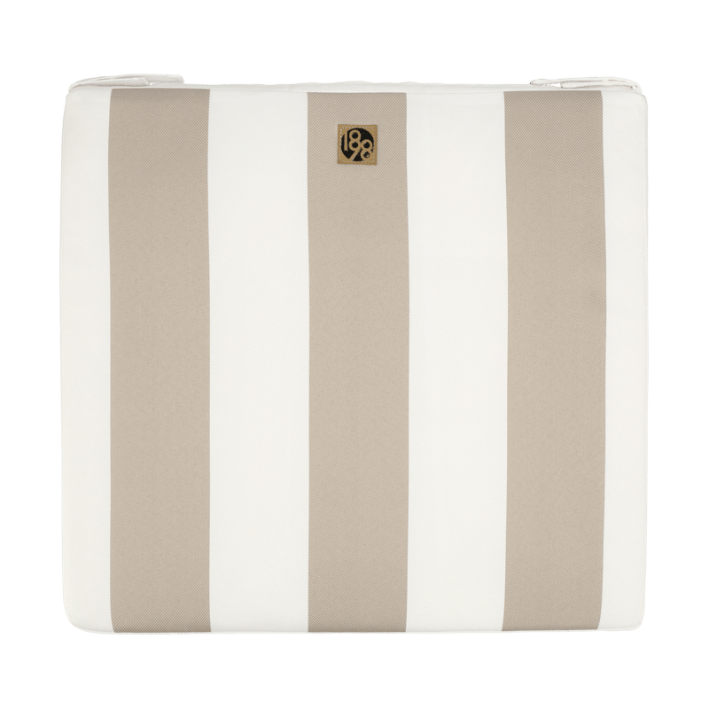 1898 Lunda seat pad 42x45 cm Taupe striped