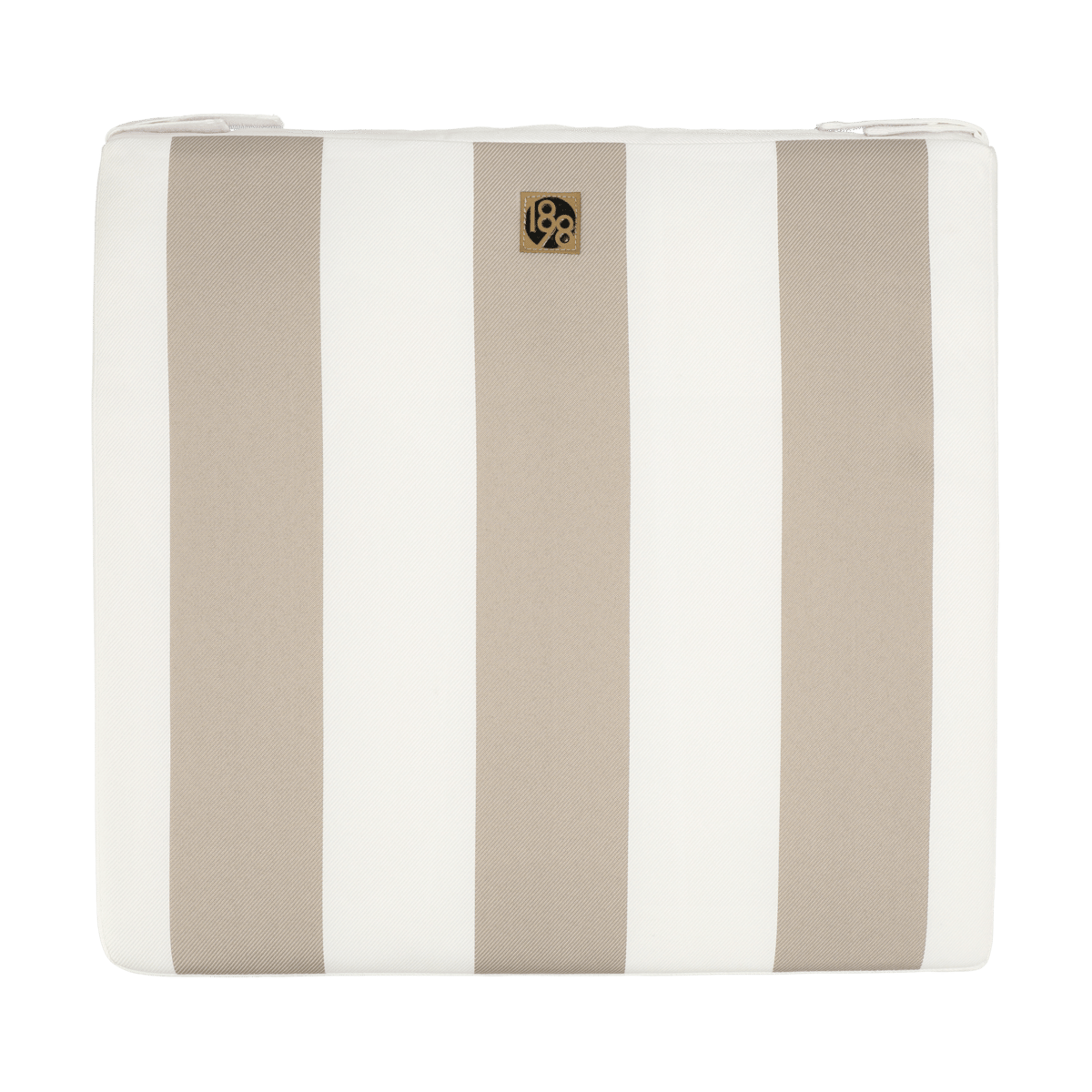 1898 Lunda seat pad 42x45 cm Taupe striped