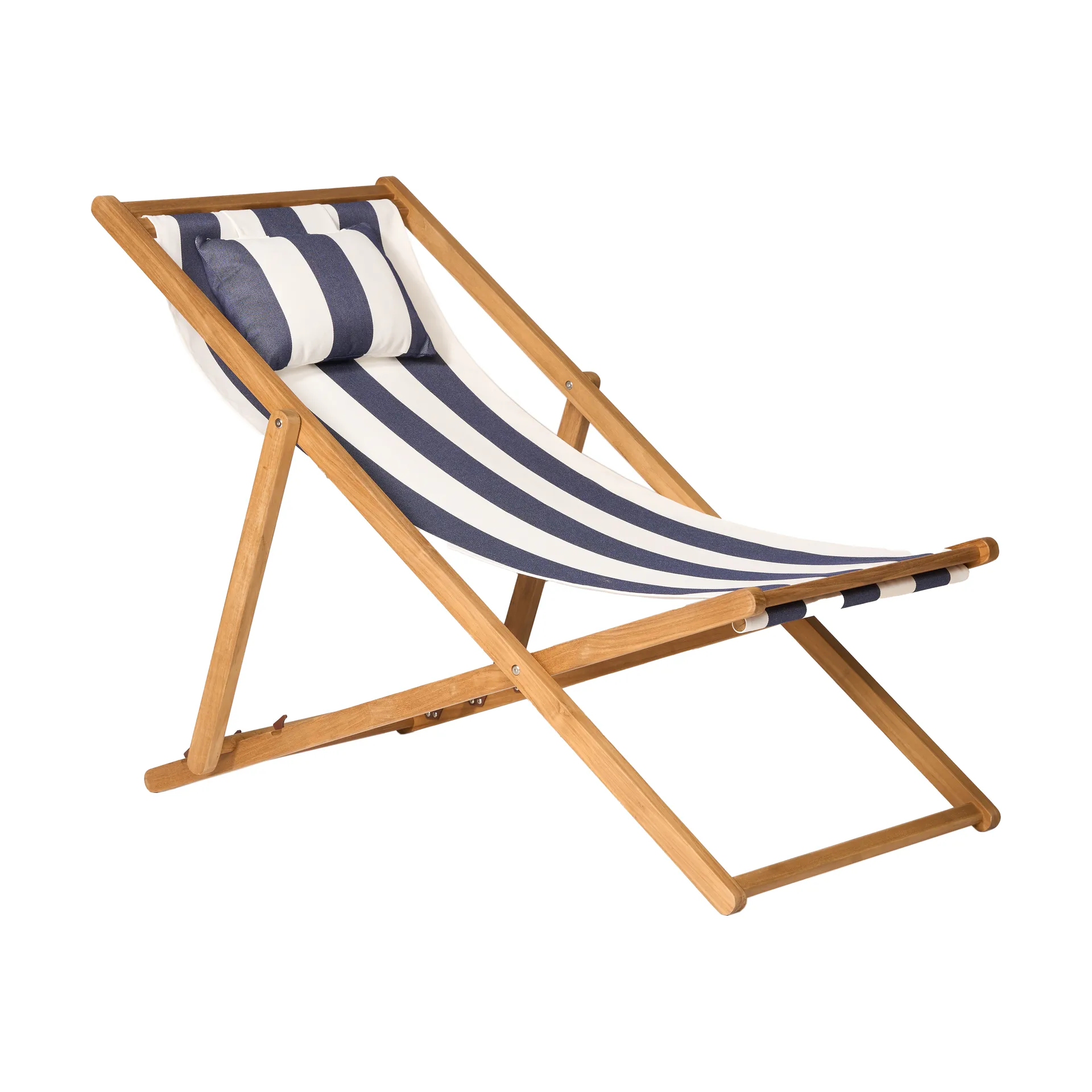 Lyckesand sun chair, Teak-blue 1898