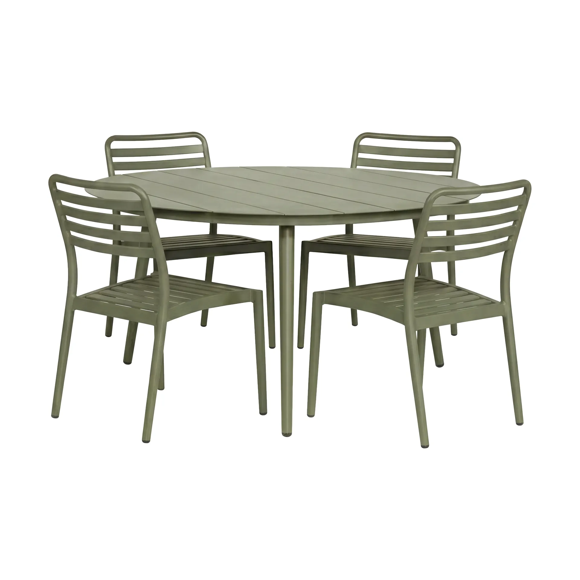 Marsala dining table Ø140 cm + 4 Messina chairs, Moss green,  1898