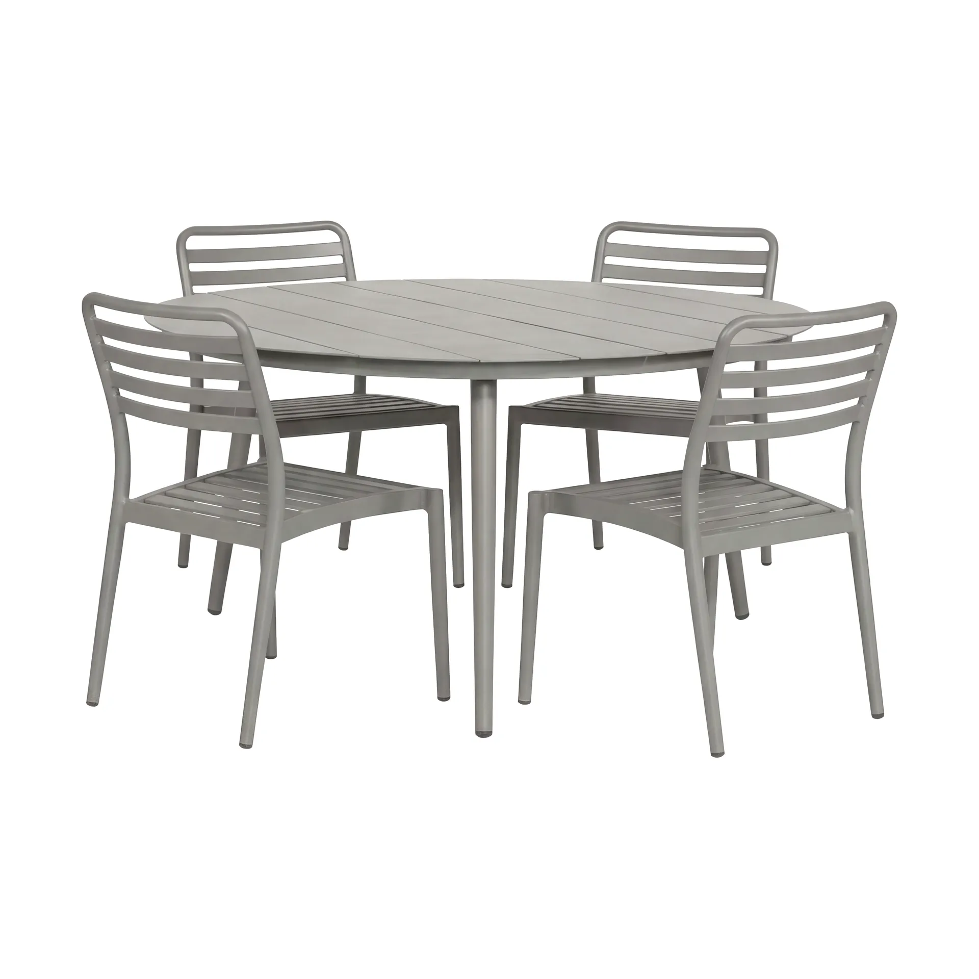 Marsala dining table Ø140 cm + 4 Messina chairs, Taupe,  1898
