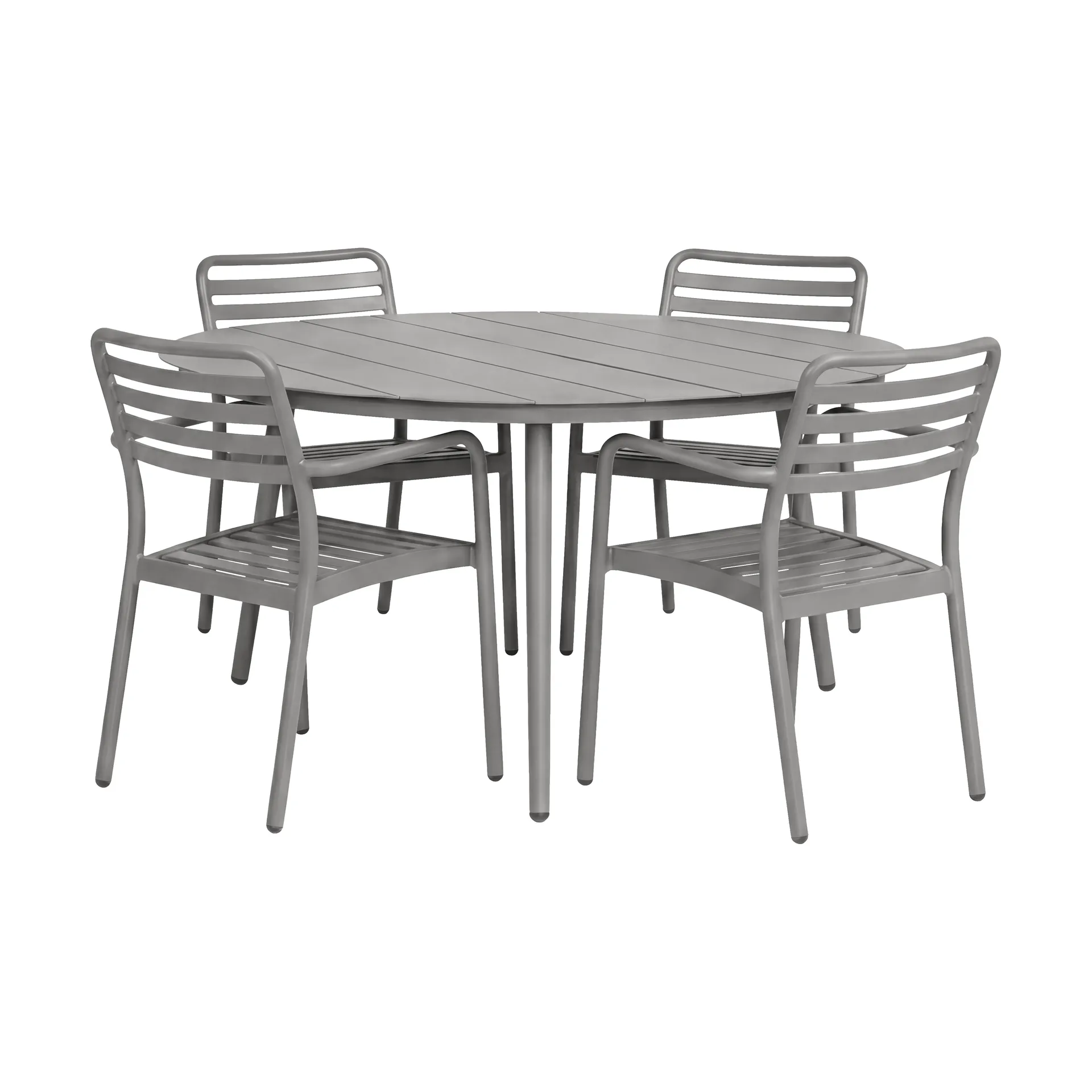 Marsala dining table Ø140 cm + Messina armchair 4 pcs, Taupe,  1898