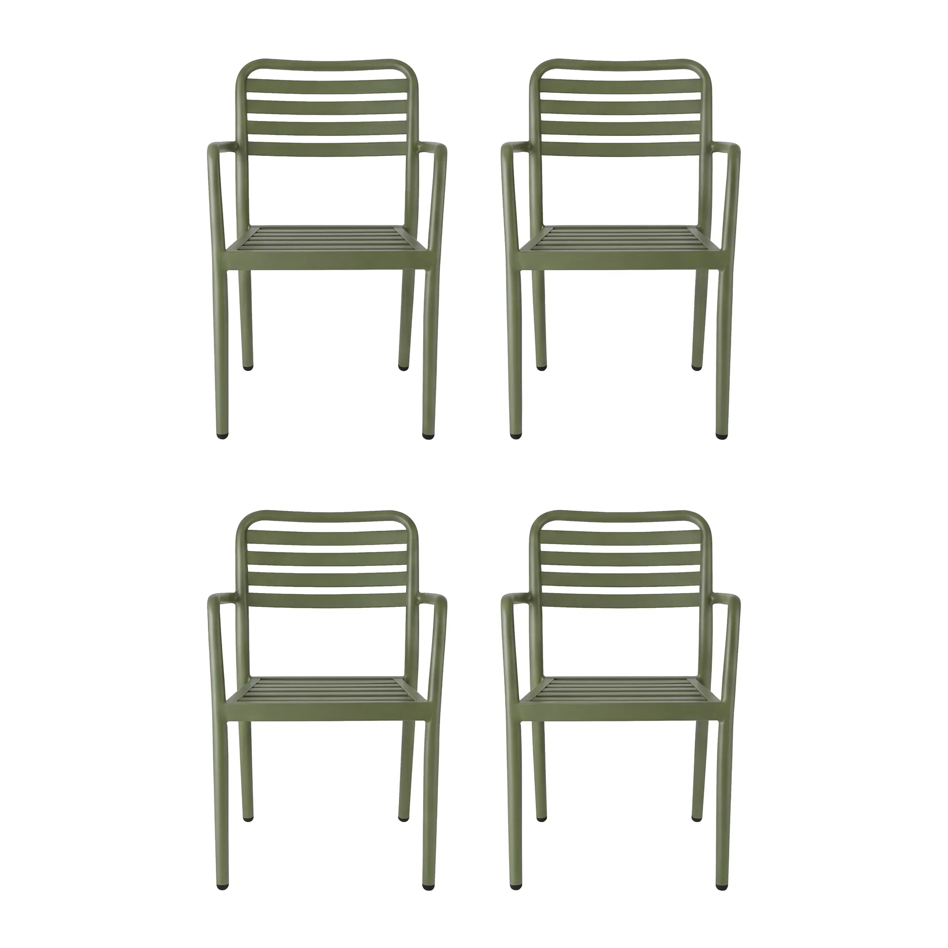 Messina armchair, Moss green, 4-pack,  1898