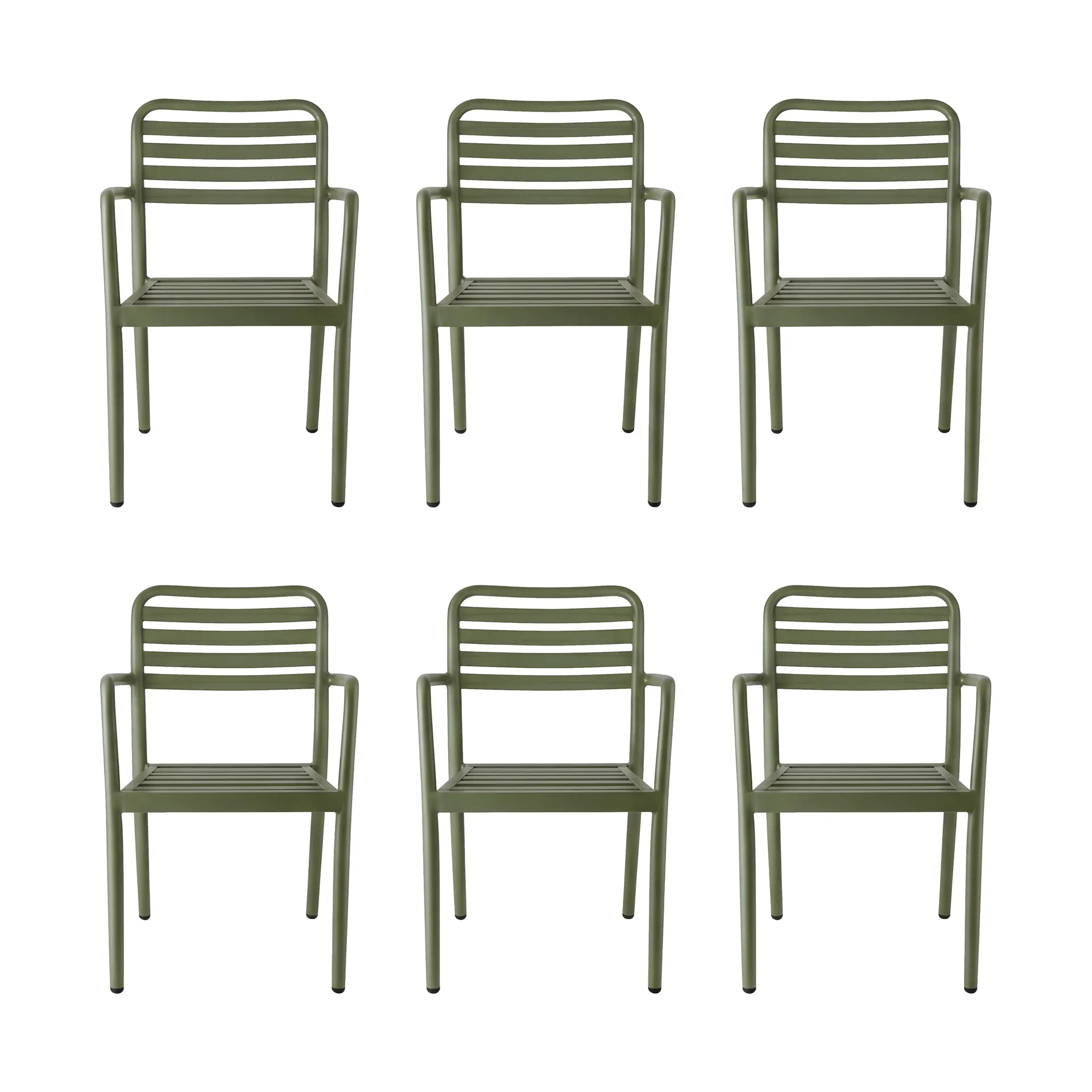 Messina armchair, Moss green, 6-pack,  1898