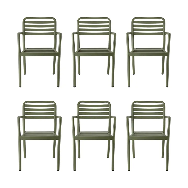 Messina armchair, Moss green, 6-pack - 1898