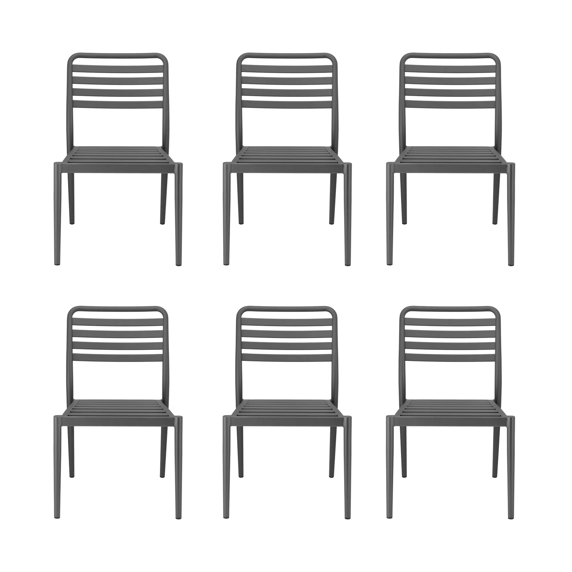 Messina chair, Anthracite, 6-pack,  1898