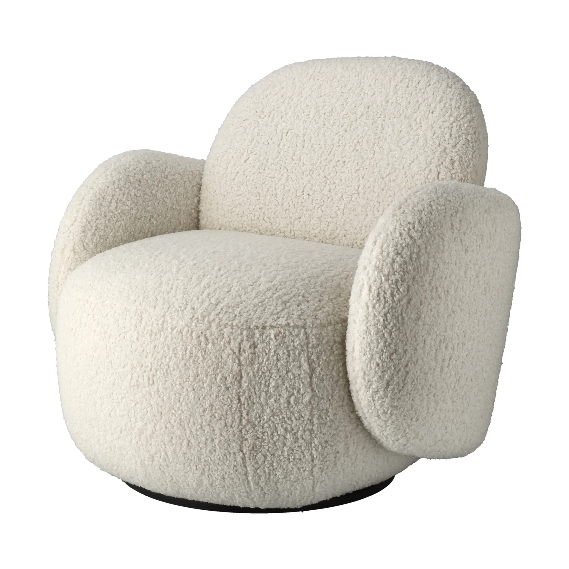 Mo armchair with swivel function, Glore White 1243 1898