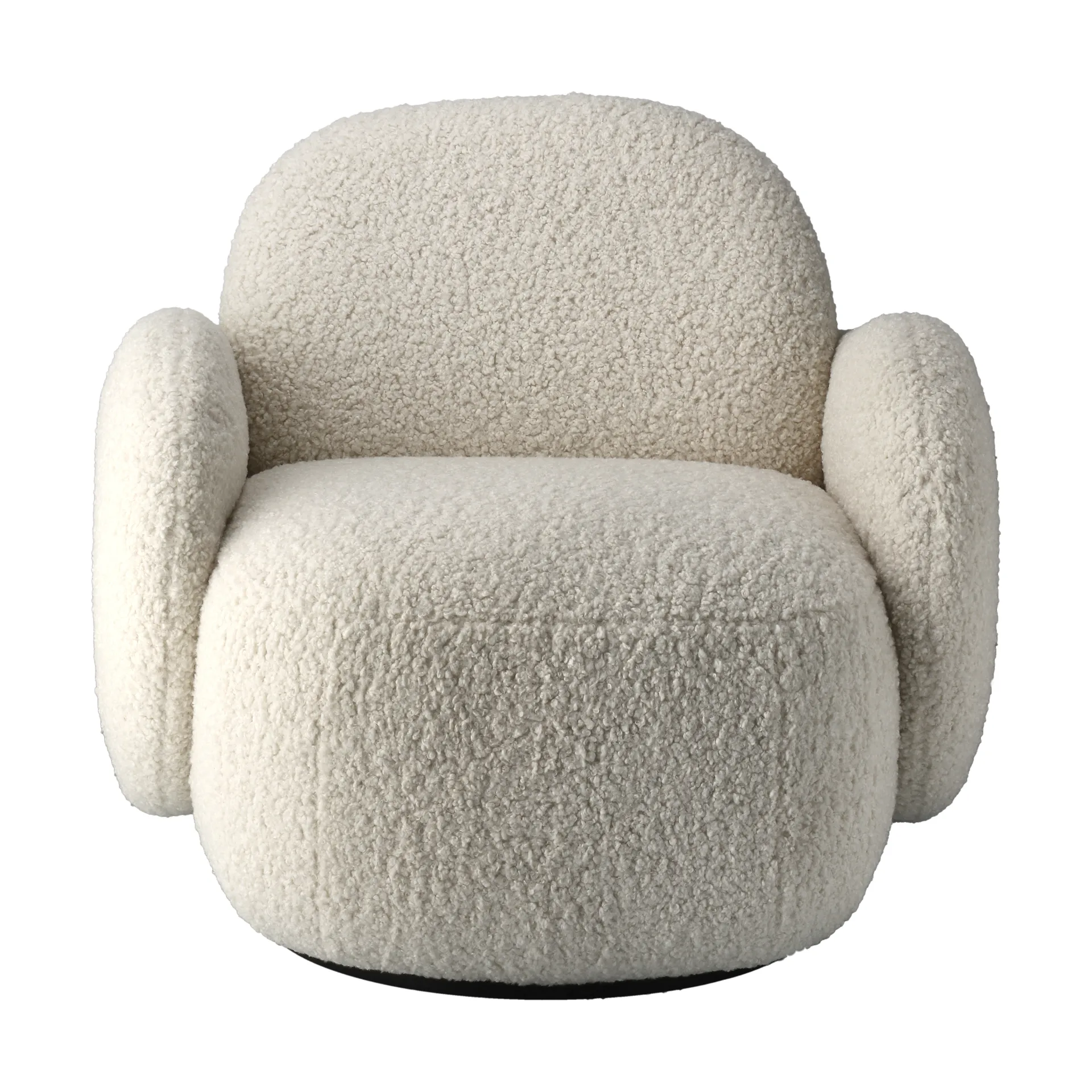 Mo armchair with swivel function, Glore White 1243 1898