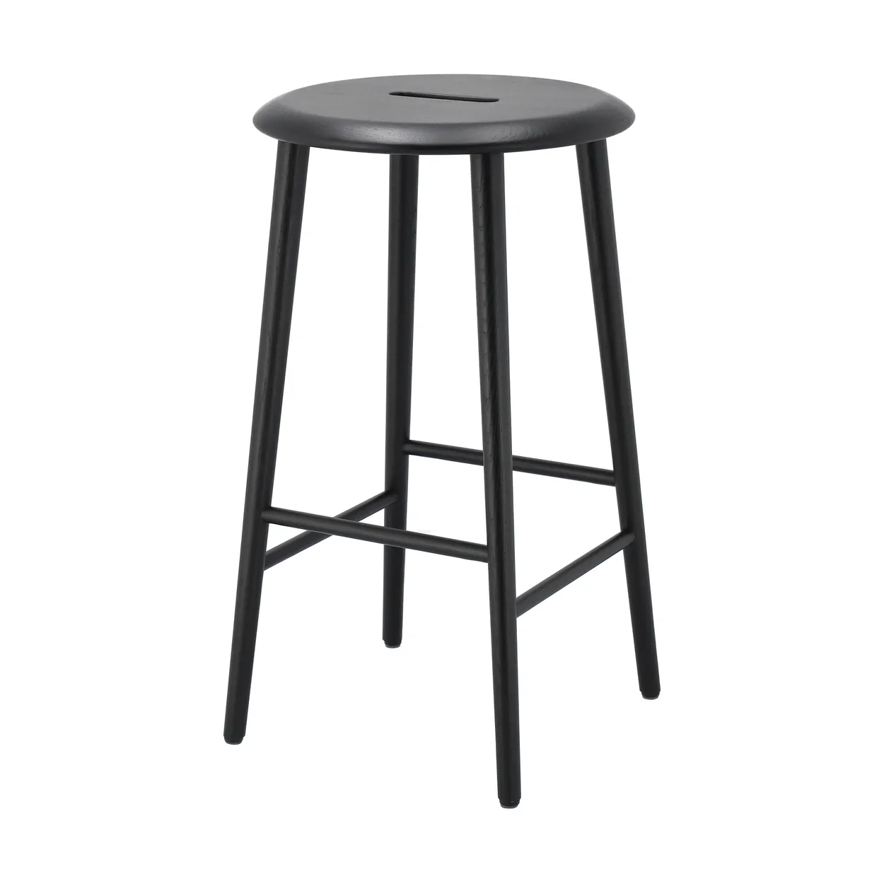 1898 Norrabo barstool 65 cm Black lacquered oak | Scandinavian Design | Bar stools | Black