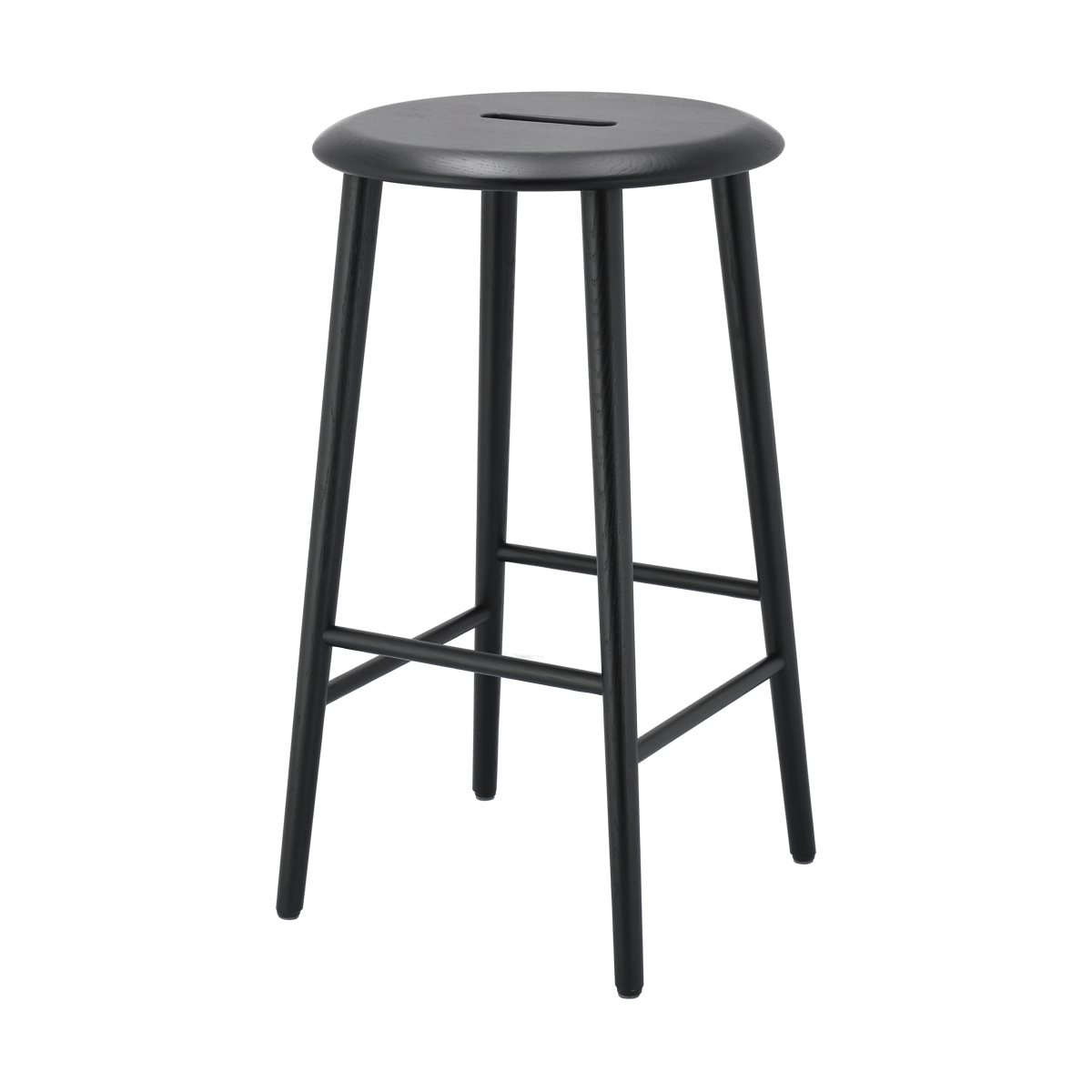 1898 Norrabo barstool 65 cm Black lacquered oak | Scandinavian Design | Bar stools | Black