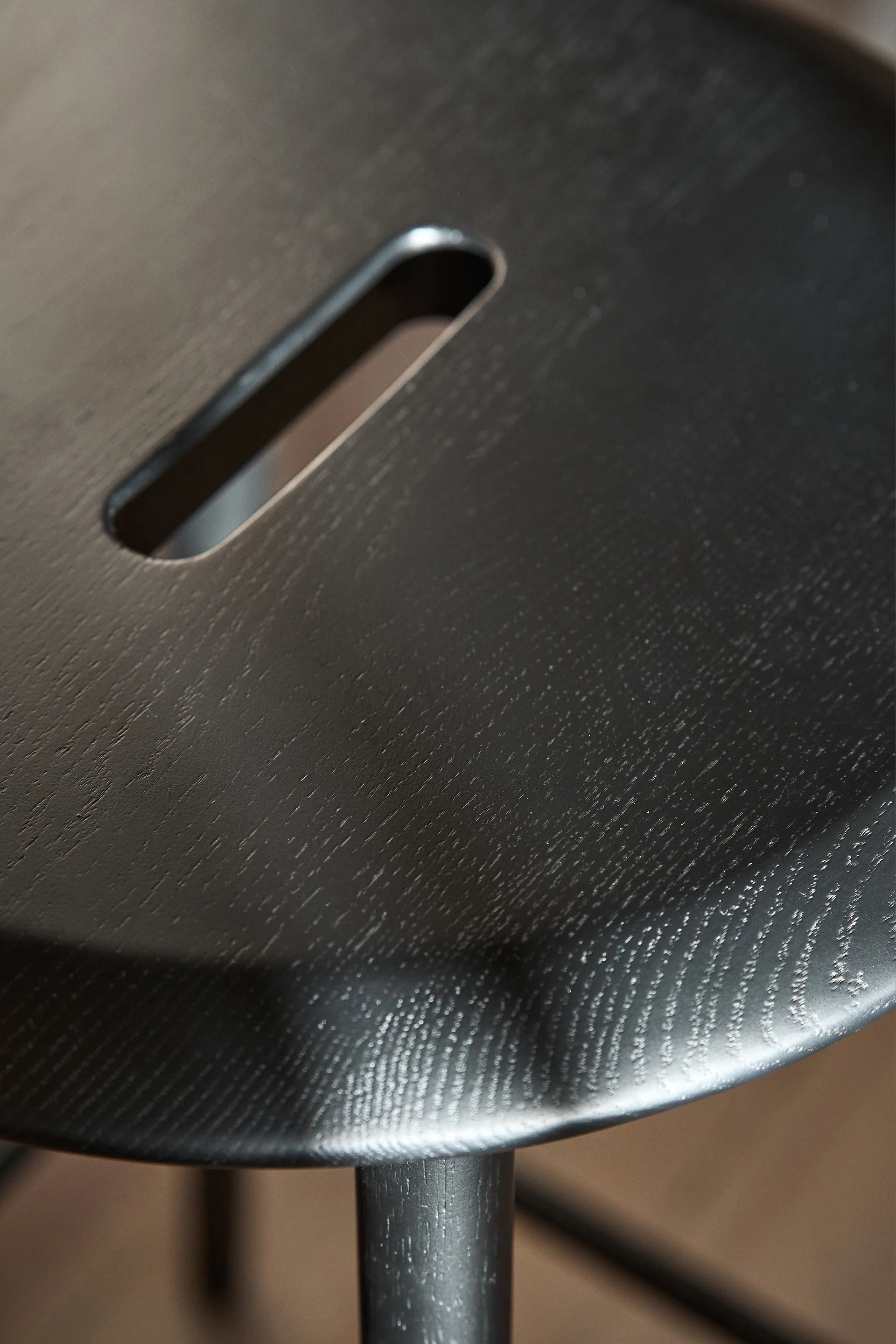 Norrabo barstool 65 cm, Black lacquered oak 1898