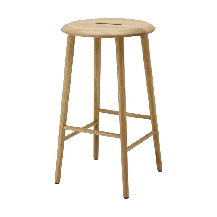Norrabo round bar stool 65 cm - Natural lacquered oak - 1898