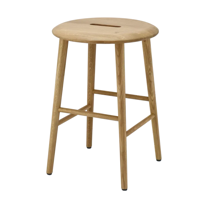 Norrabo stool 53 cm - Natural lacquered oak, Ø38x53 cm - 1898