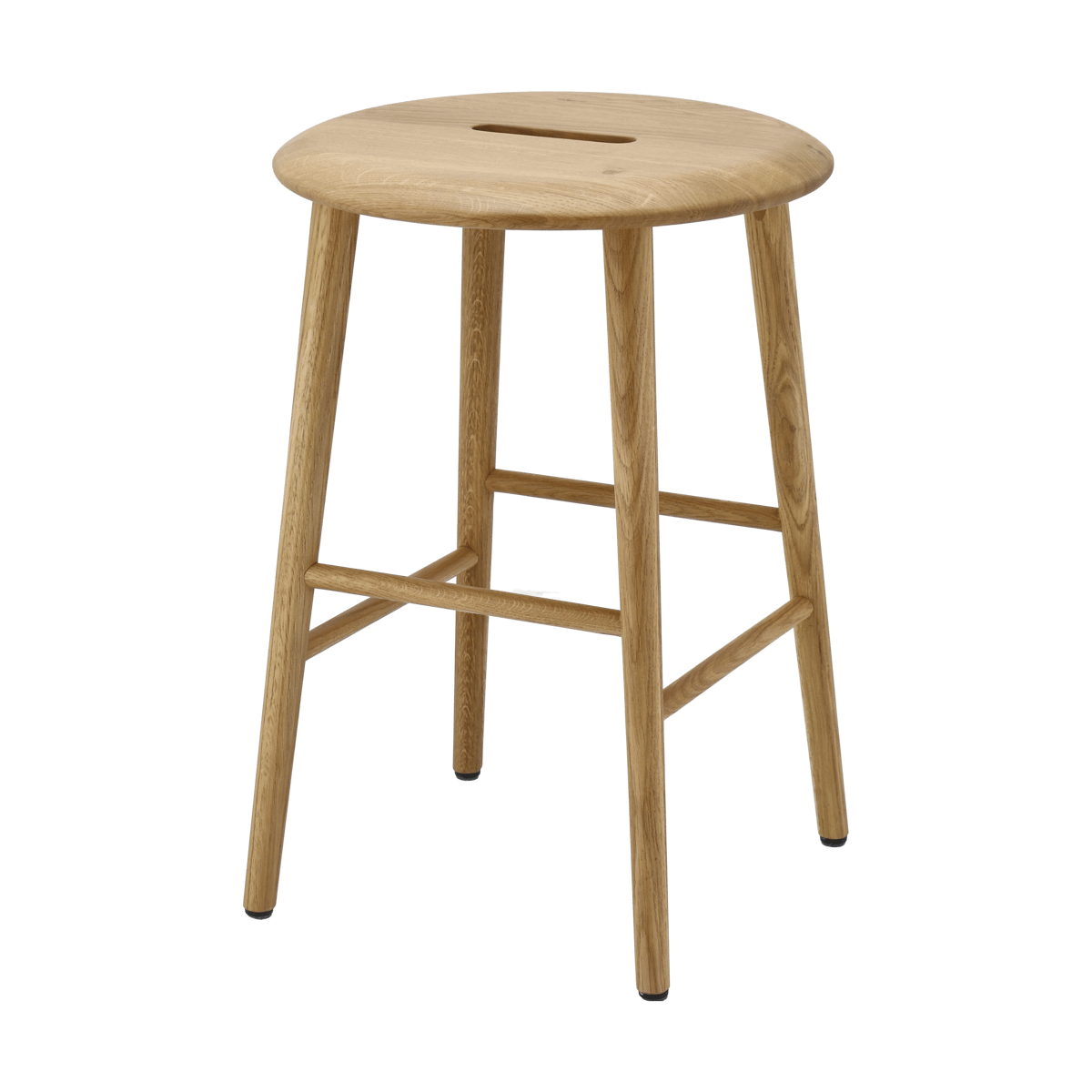 1898 Norrabo stool 53 cm Natural lacquered oak | Scandinavian Design | Stools | Brown