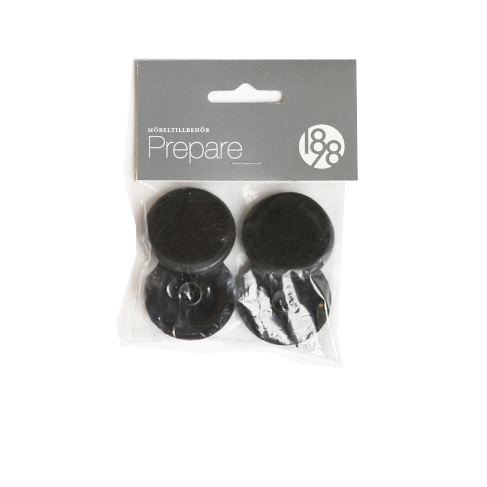1898 Prepare floor protectors Black, 37mm plastic felt tube rivet, 4 pcs