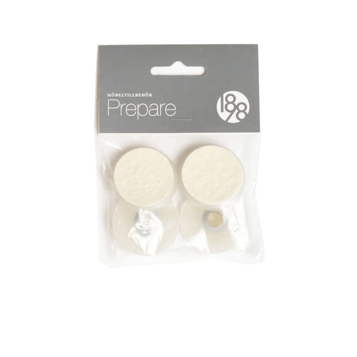 Prepare floor protectors - White, 37mm plastic felt tube rivet, 4 pcs - 1898