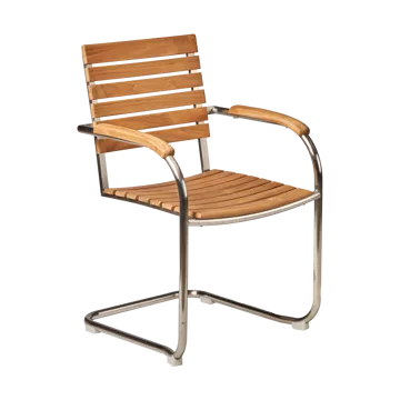 Rörvik dining chair - Teak-stainless steel - 1898