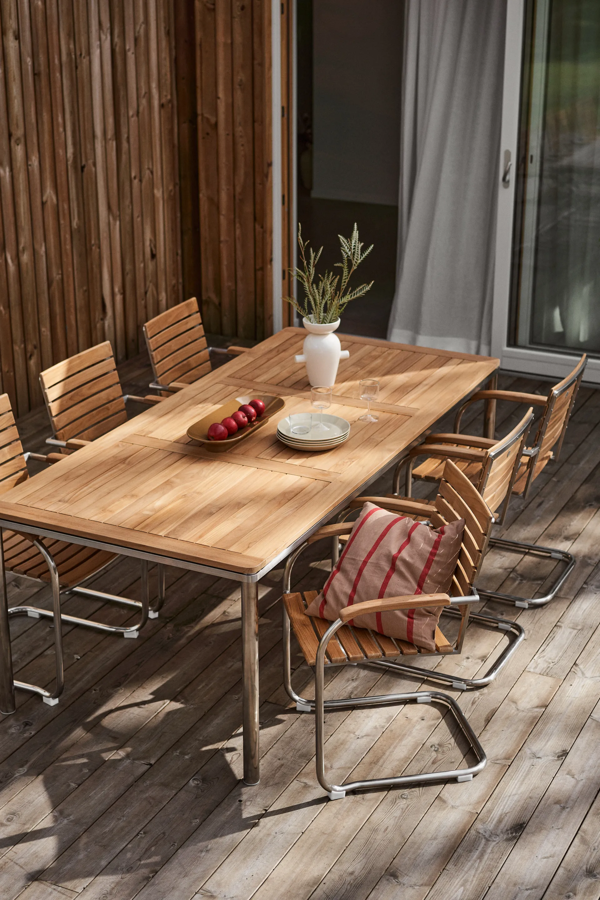 Rörvik dining chair, Teak-stainless steel 1898