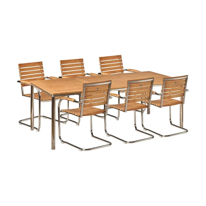 Rörvik dining set with 6 chairs - 1898