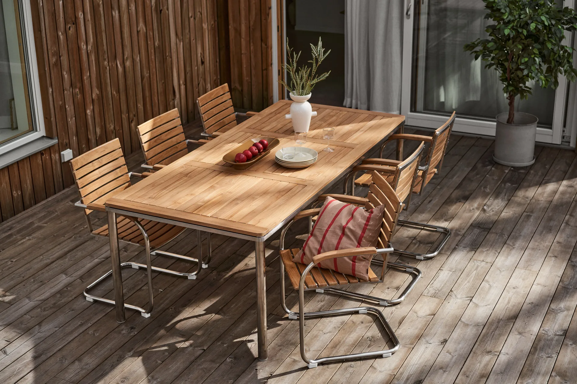 Rörvik dining set with 6 chairs,  1898