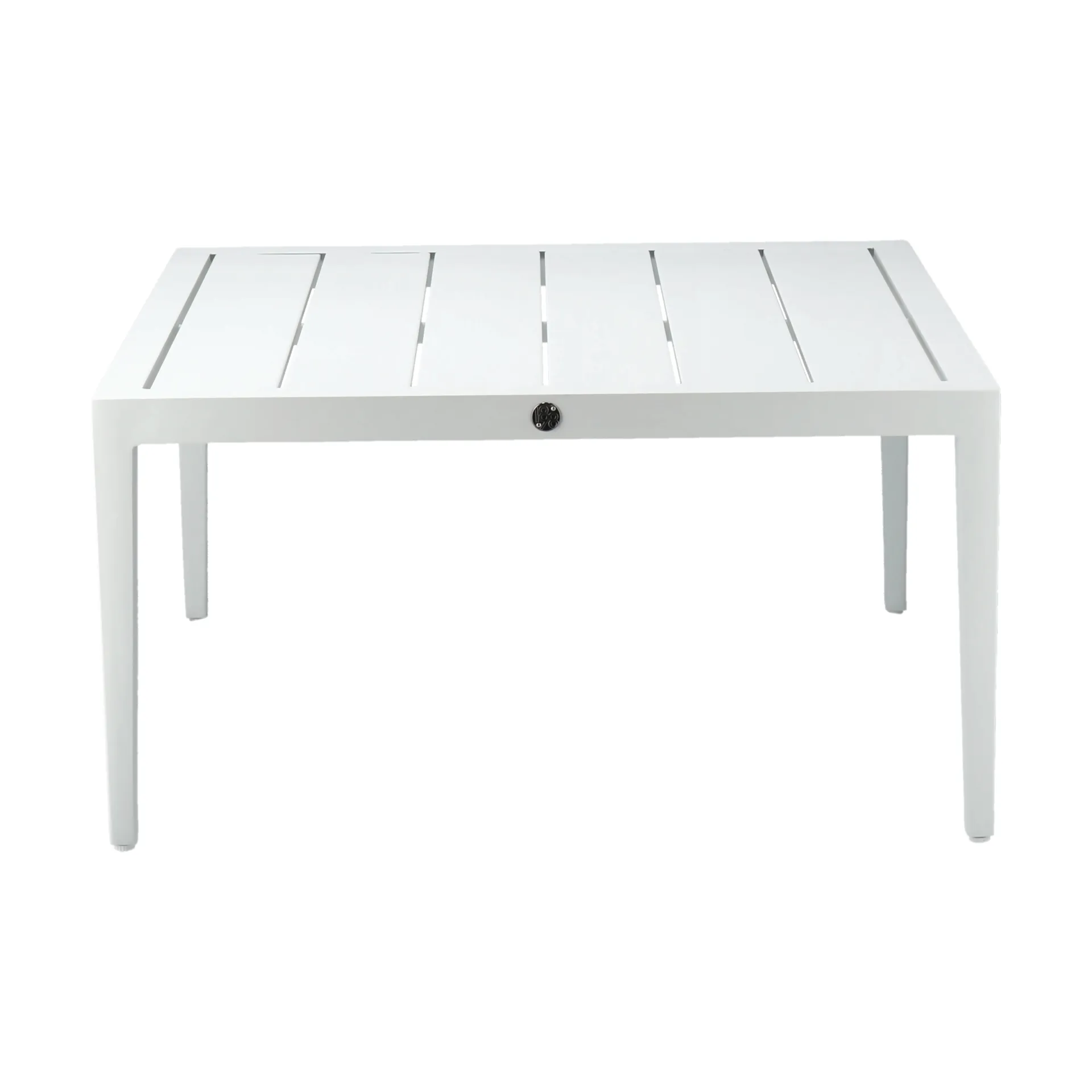 Santander coffee table 78x78x40 cm, White aluminium 1898